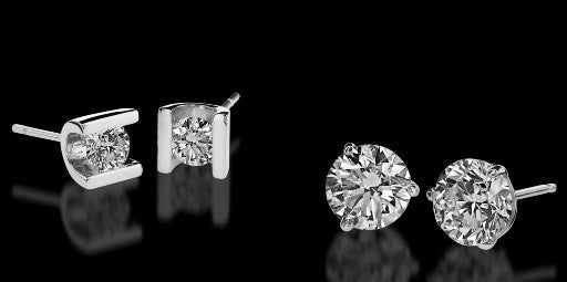 Lab-Created Diamond Earrings 3 ct tw Round 14K White Gold (SI2/F) | Jared